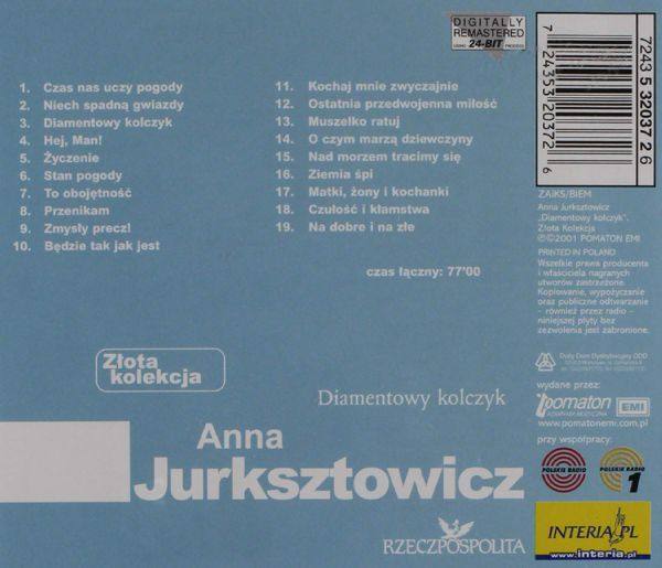 Anna Jurksztowicz - Diamentowy kolczyk (Z?ota Kolekcja) 2001 FLAC