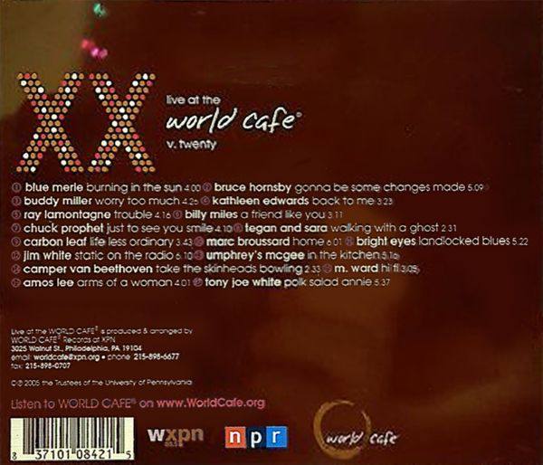 VA - Live at the World Cafe XX - Vol 20 2005 FLAC