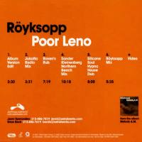 Royksopp - Poor Leno 2002 FLAC