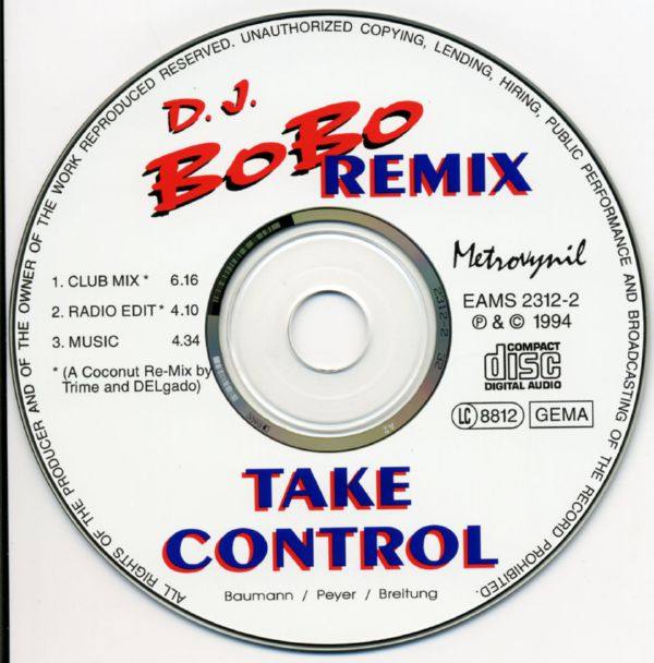 DJ Bobo - Take Control  1994 FLAC