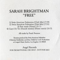 Sarah Brightman - Free (Angel Records - Promo) 2003 FLAC