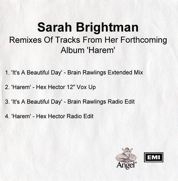 Sarah Brightman - Remixes Of Tracks From Her Forthcoming Album 'Harem' (Angel Records/EMI - Promo CDr) 2003 FLAC