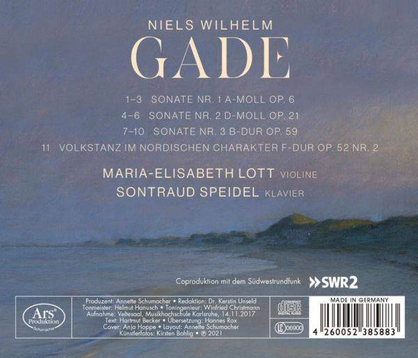 Maria-Elisabeth Lott & Sontraud Speidel - Gade Violin Sonatas Nos. 1-3 (2021) [Hi-Res]